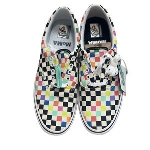 Vans Sneakers x MoMA ComfyCush Era Multicolor‎ Checker Women Size 6 New